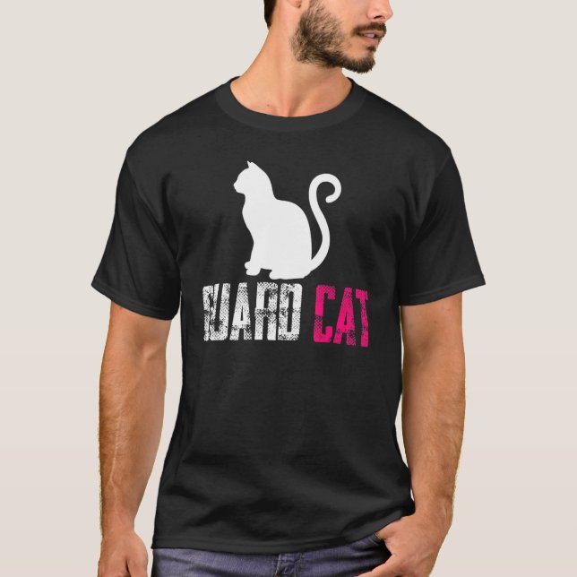 Camiseta Guard Cat Security And Protect  Present (Anverso)
