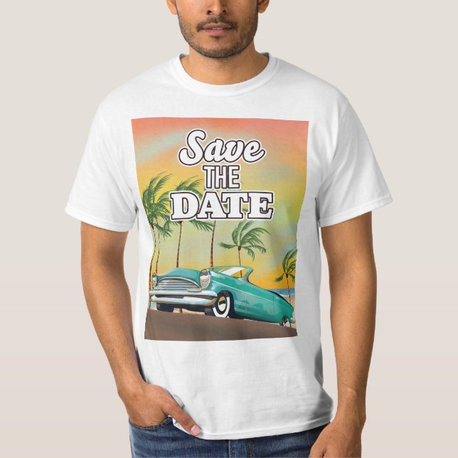 Camiseta Guarda la Fecha Coche Clásico (Anverso)