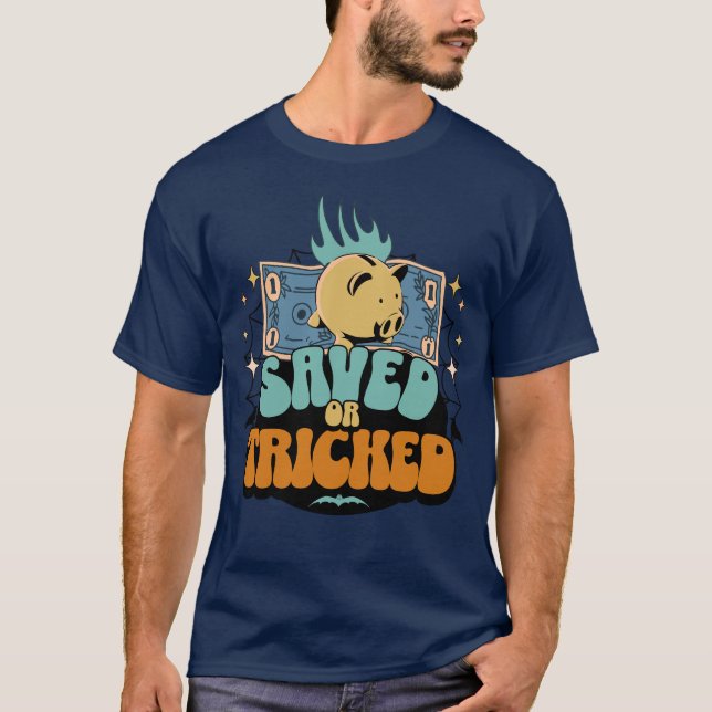 Camiseta Guardado o engañado con Piggy Bank (Anverso)