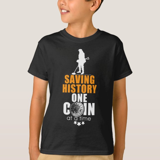 Camiseta Guardando el historial de detección metalizado (Anverso)
