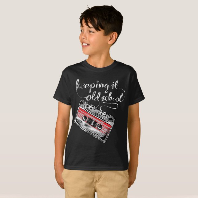 Camiseta Guardándolo el boombox de la escuela vieja graba (Anverso completo)