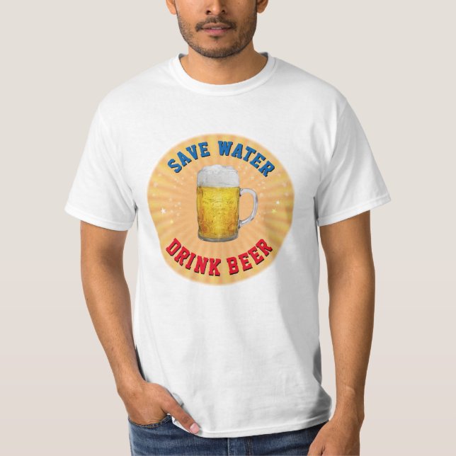 Camiseta Guardar agua - Bebida Cerveza (Anverso)