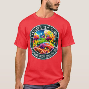 Camiseta Guardar arrecife de coral agua profunda azul acuát