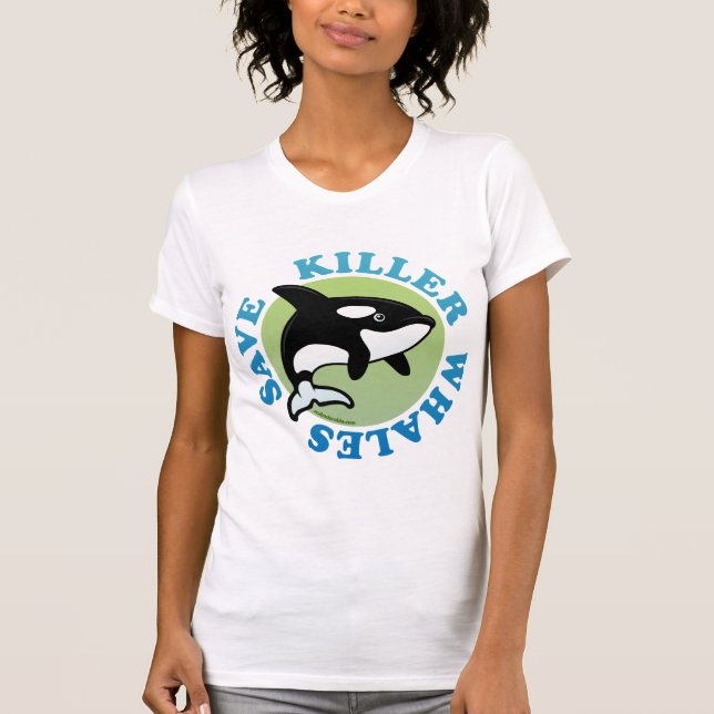 Camiseta Guardar ballenas asesinas (Anverso)