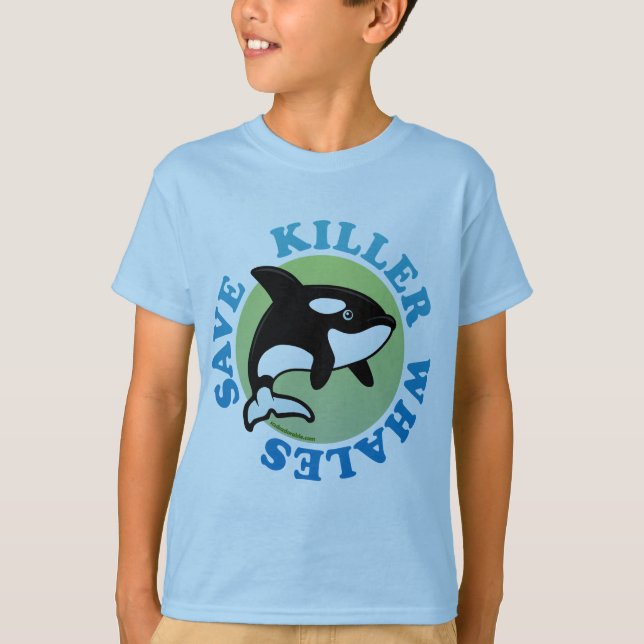 Camiseta Guardar ballenas asesinas (Anverso)