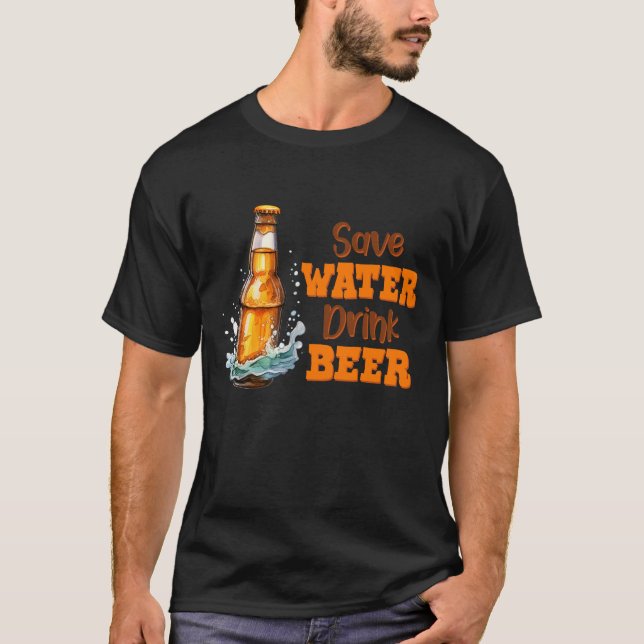 Camiseta Guardar bebida de agua Beer Vintage (Anverso)