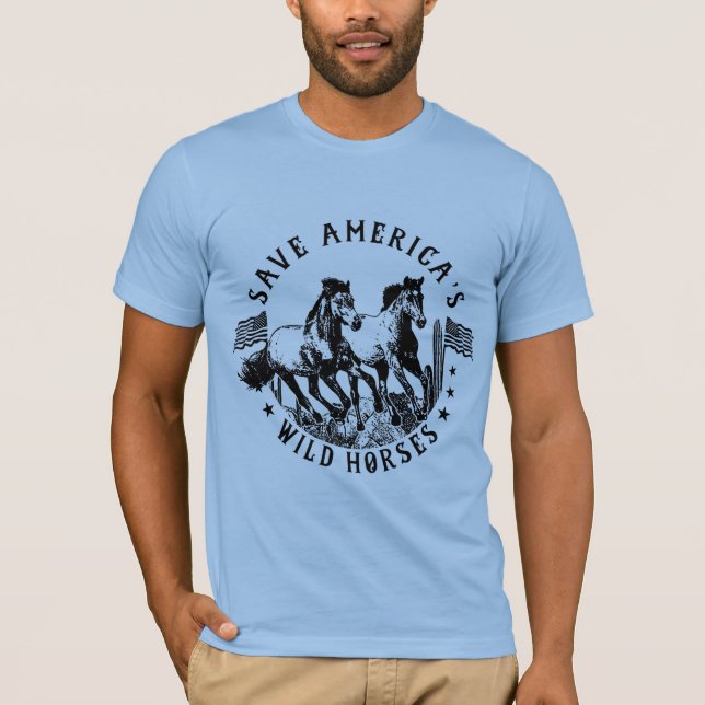 Camiseta Guardar caballos salvajes (Anverso)