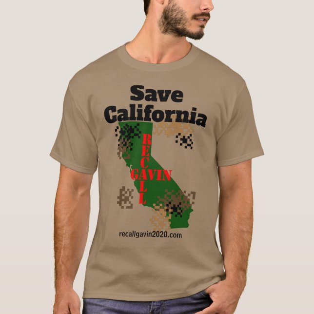 Camiseta Guardar cámara digital de California (Anverso)