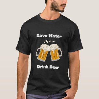 Camiseta Guardar cerveza para beber agua