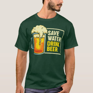 Camiseta Guardar cerveza para beber agua