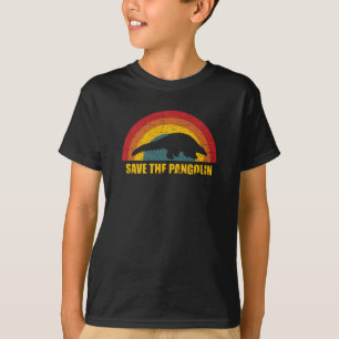 Camiseta Guardar el estilo retro vintage de Pangolin
