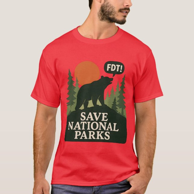 Camiseta Guardar el FDT de los Parques Nacionales (Anverso)