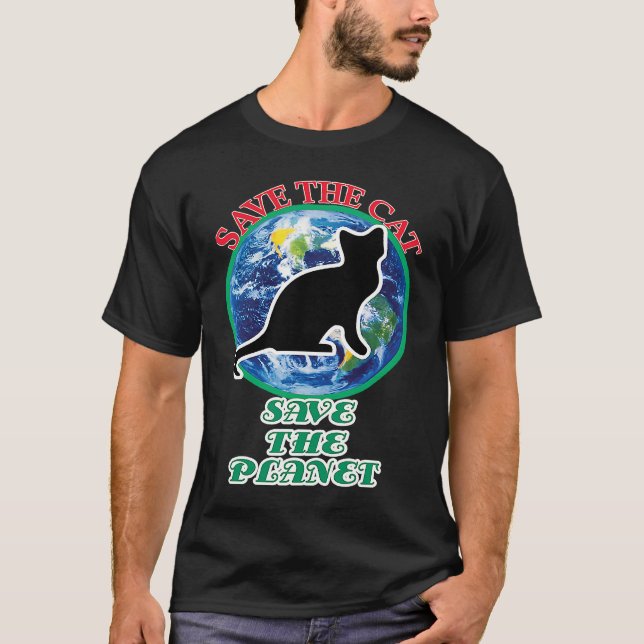 Camiseta Guardar El Gato Guardar El Planeta (Anverso)