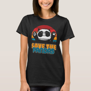 Camiseta Guardar el Panda de estilo retro de los Pandas