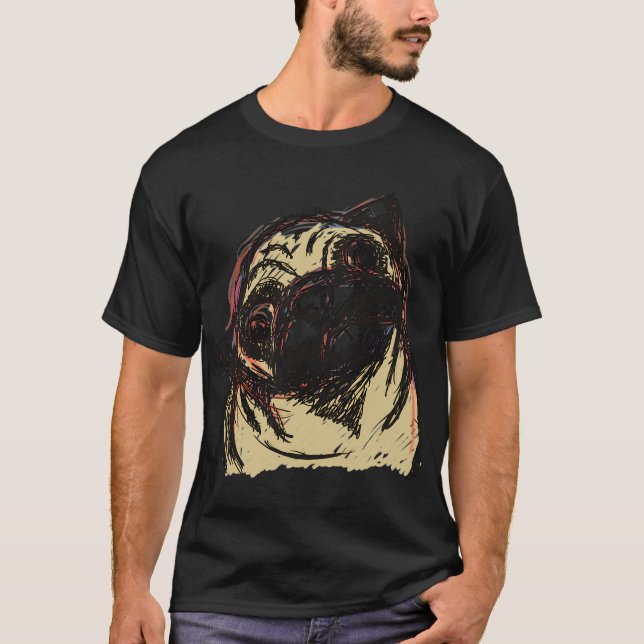 Camiseta guardar el pug (Anverso)