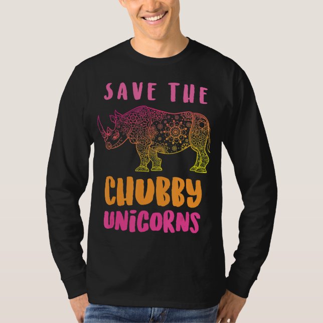 Camiseta Guardar El Regalo Del Propietario De Chubby Unicor (Anverso)
