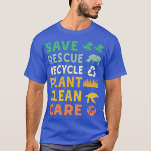 Camiseta Guardar el rescate de la planta de reciclaje Cuida