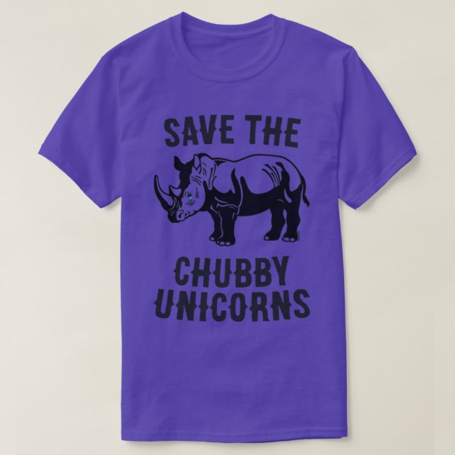 Camiseta Guardar el RxTp de Chubby Unicorns (Diseño del anverso)
