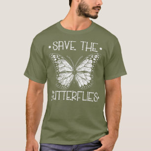 Camiseta Guardar la colección Butterflies Monarch Vintage