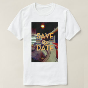 Camiseta Guardar la fecha avión vintage de hélice