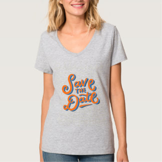 Camiseta Guardar la fecha Diseño de tipografía elegante