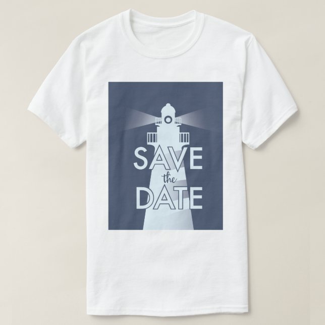 Camiseta Guardar la fecha Faro Vintage (Diseño del anverso)