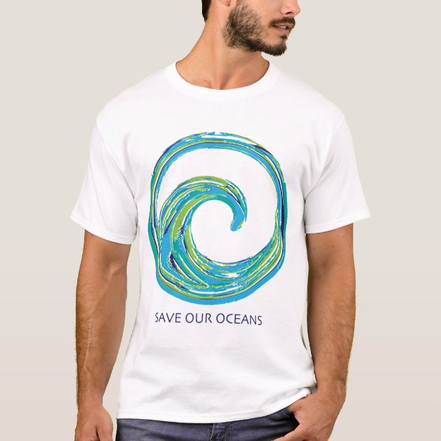 Camiseta Guardar la imagen de la ola de marea marcial de nu (Anverso)