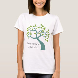 Camiseta Guardar la naturaleza Salvarnos el árbol