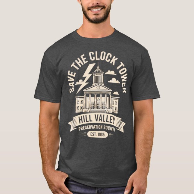 Camiseta Guardar la torre de reloj clásica (Anverso)