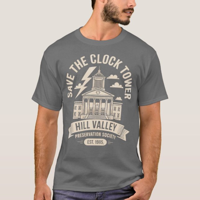Camiseta Guardar la torre de reloj clásica (Anverso)