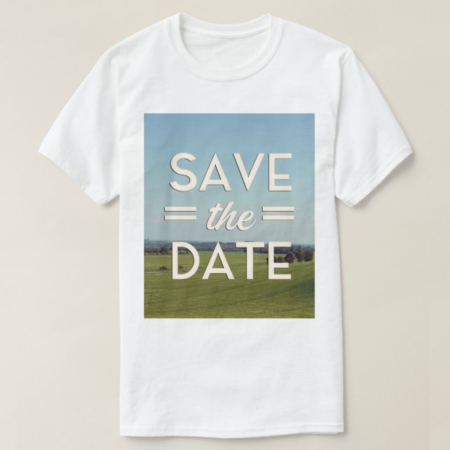 Camiseta Guardar los campos de fecha (Diseño del anverso)
