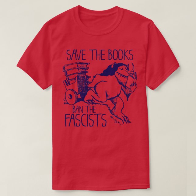 Camiseta Guardar los libros (Diseño del anverso)