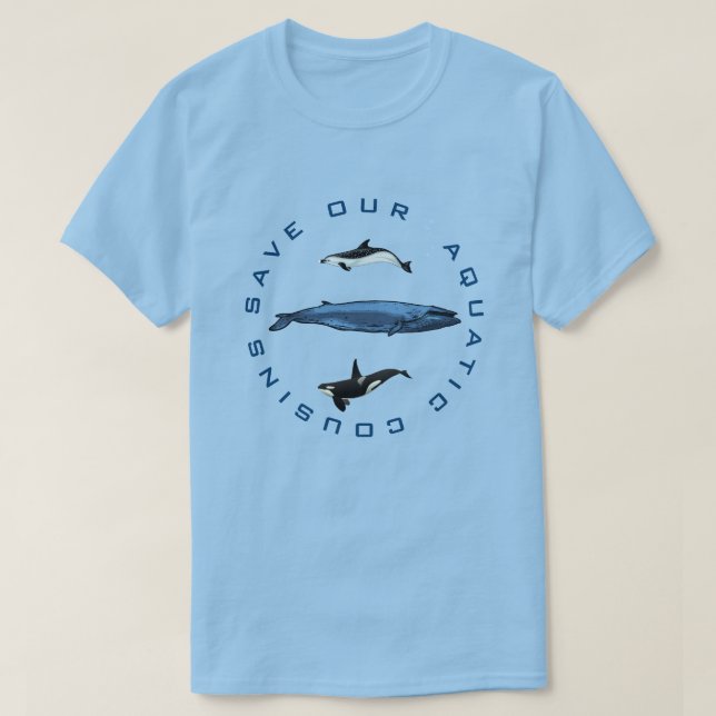 Camiseta Guardar mamíferos oceánicos (Diseño del anverso)