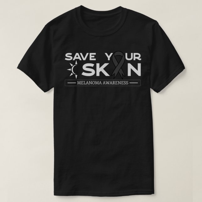 Camiseta Guardar tu piel Melanoma Sensibilización sobre la  (Diseño del anverso)