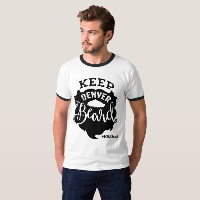 Camiseta "Guarde a los hombres de la barba de Denver" - (Anverso completo)
