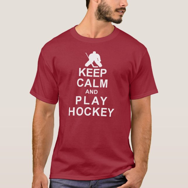 Camiseta Guarde el hockey de la calma y del juego (Anverso)