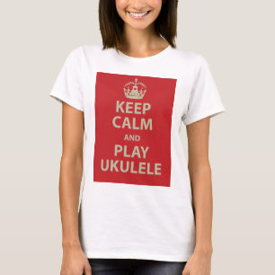 Camiseta Guarde el Ukulele de la calma y del juego