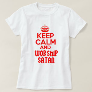 Camiseta Guarde la adoración tranquila Satan