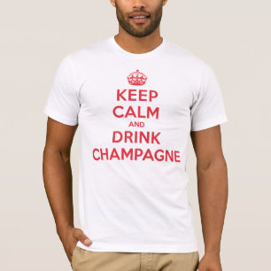 Camiseta Guarde la bebida tranquila Champán