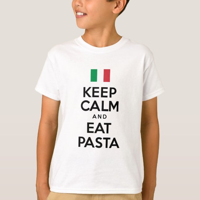 Camiseta Guarde la calma para comer las pastas (Anverso)