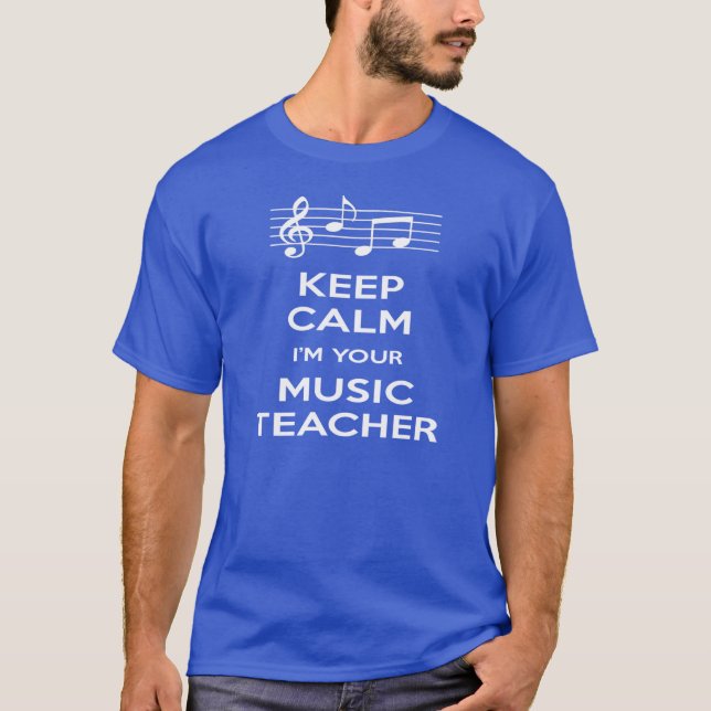 Camiseta Guarde la calma que soy su profesor de música (Anverso)