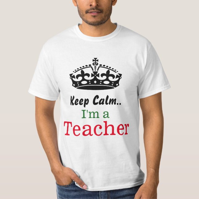 Camiseta Guarde la calma. Soy profesor (Anverso)