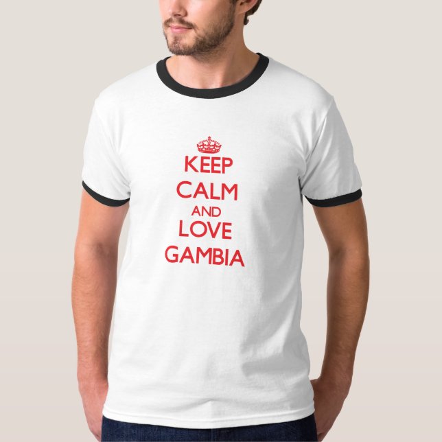 Camiseta Guarde la calma y ame Gambia (Anverso)