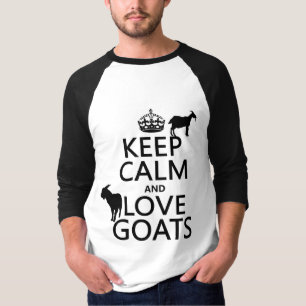 Camiseta Guarde la calma y ame las cabras