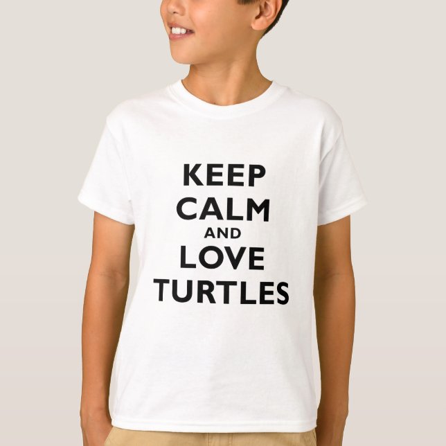 Camiseta Guarde la calma y ame las tortugas (Anverso)