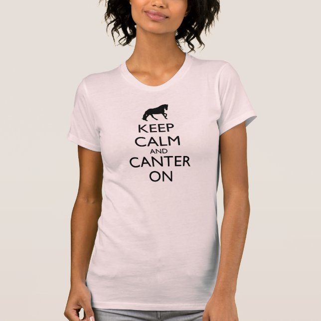 Camiseta Guarde la calma y Canter encendido (Anverso)