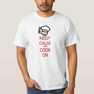 Camiseta Guarde la calma y cocine en cocinero