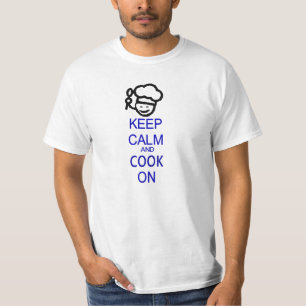 Camiseta Guarde la calma y cocine en cocinero
