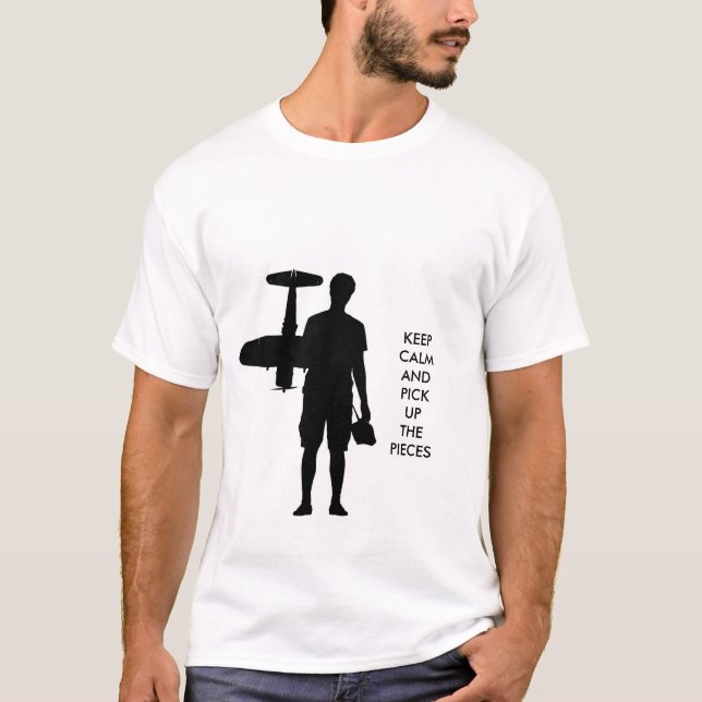 Camiseta Guarde la calma y coja los pedazos (Anverso)