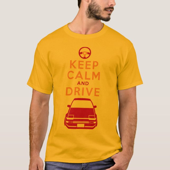 Camiseta Guarde la calma y conduzca - AE86- (Anverso)